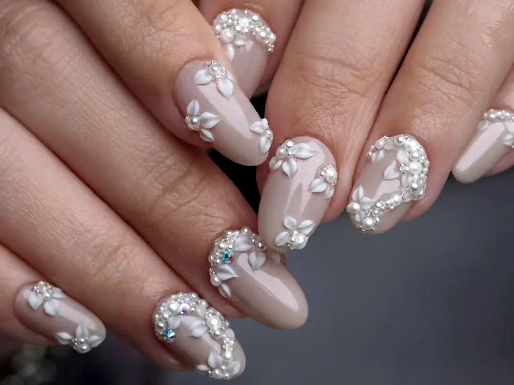 wedding nails naildesu